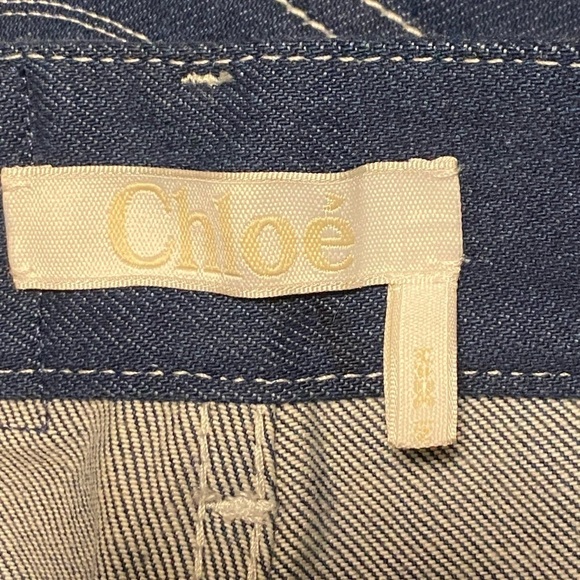 Chloe Dark Wash Cropped Rolled Hem Jeans Size 34/0-2 NWOT - Picture 9 of 12